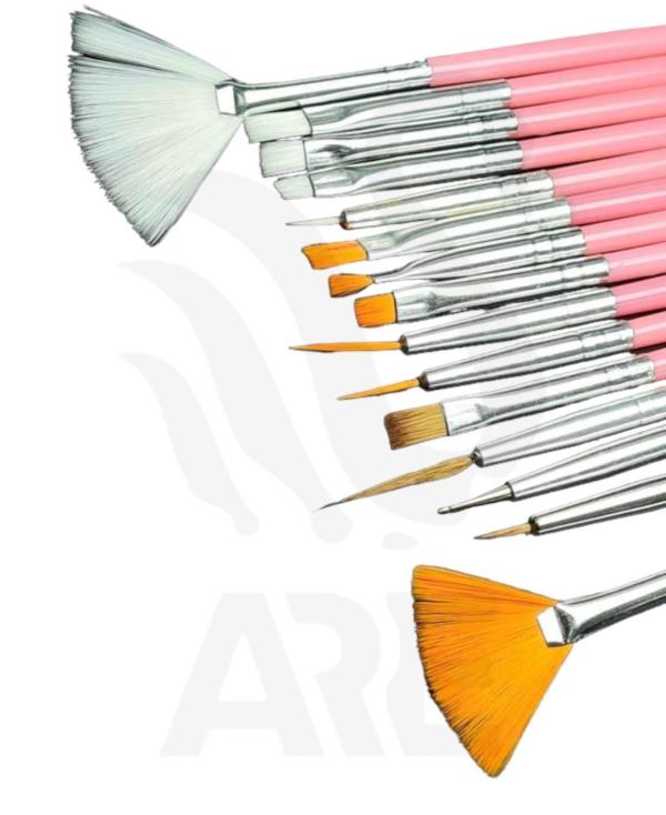 kit pinceles dise&ntilde;o rosados rosados