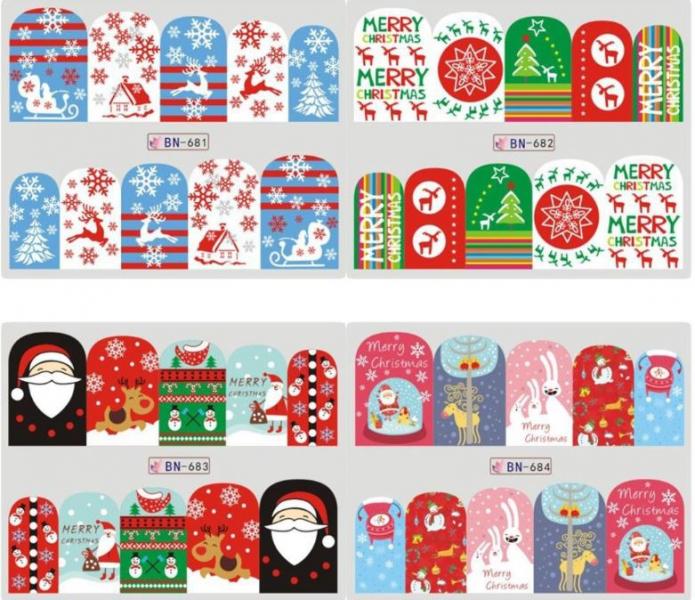 Sticker para U&ntilde;as  Decal de Agua 120 unidades