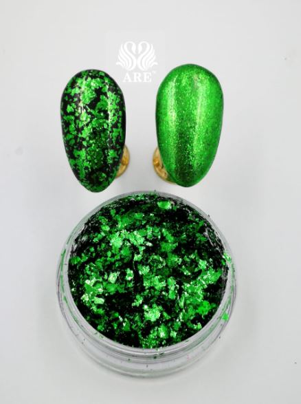 Efecto Flake Verde Platinum