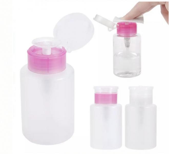 Dispensador de Acetona blanco con rosado