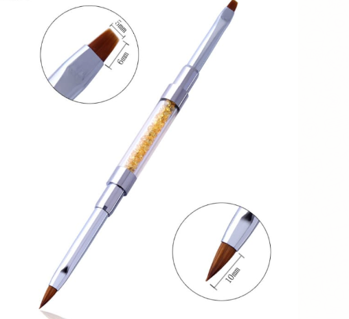 Pincel Sintetico para  3d y gel Dorado