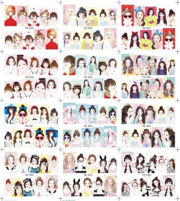 Sticker para U&ntilde;as  Decal de Agua 120 unidades