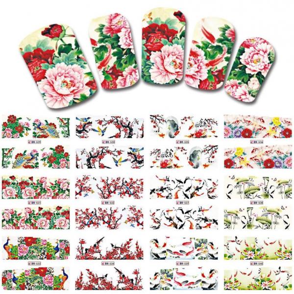 Sticker para U&ntilde;as  Decal de Agua 120 unidades