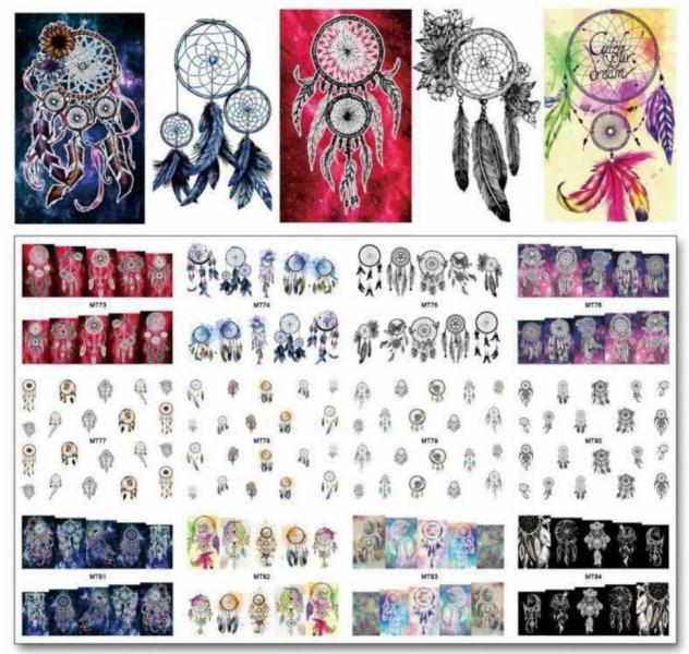 Sticker para U&ntilde;as  Decal de Agua 120 unidades