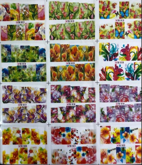 Sticker para U&ntilde;as  Decal de Agua 120 unidades