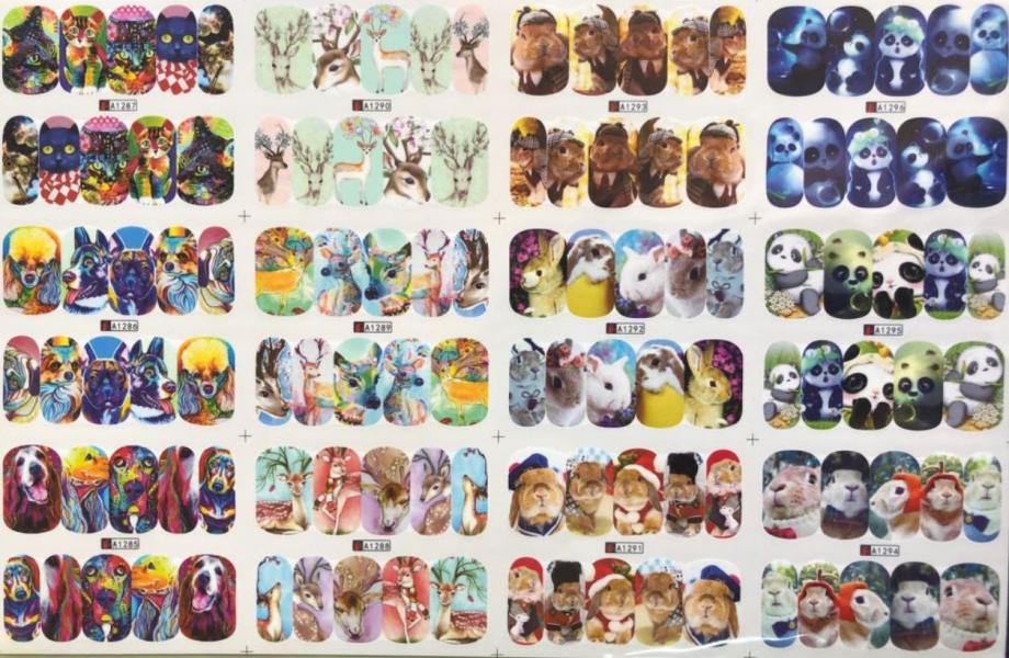 Sticker para U&ntilde;as  Decal de Agua 120 unidades