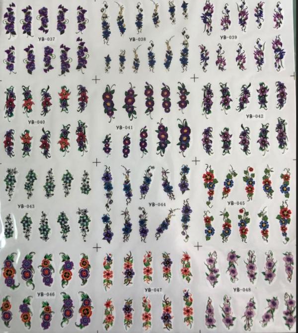 Sticker para U&ntilde;as  Decal de Agua 120 unidades