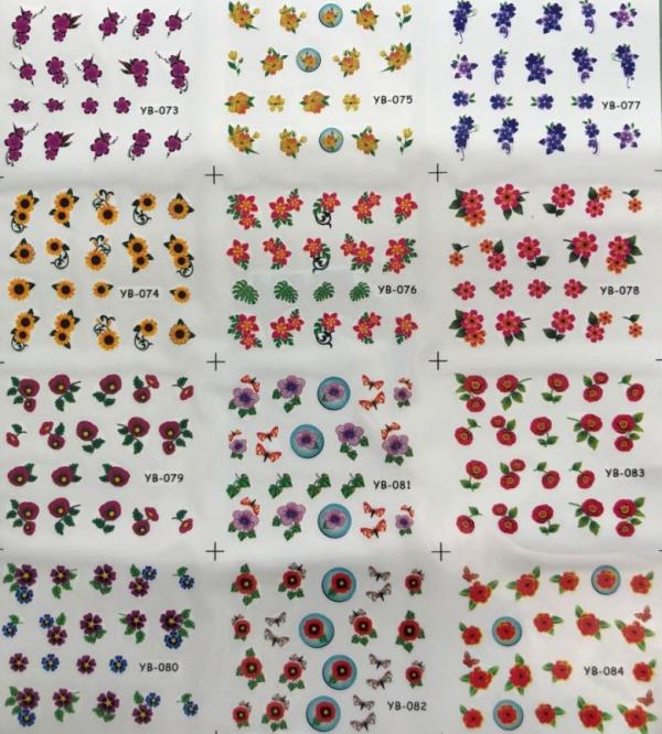 Sticker para U&ntilde;as  Decal de Agua 120 unidades