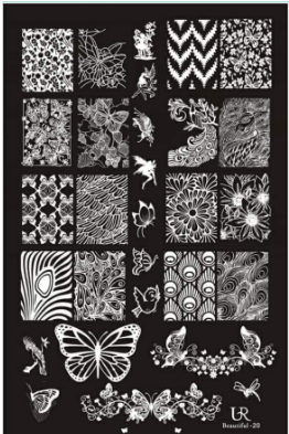 Placa de Stamping Rectangular Beautiful-20 Grande