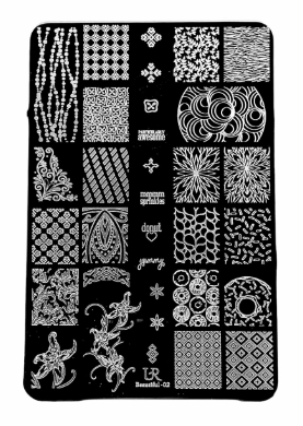 Placa de Stamping Rectangular Beautiful-02 Grande