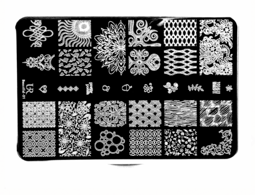 Placa de Stamping Rectangular Beautiful-01 Grande