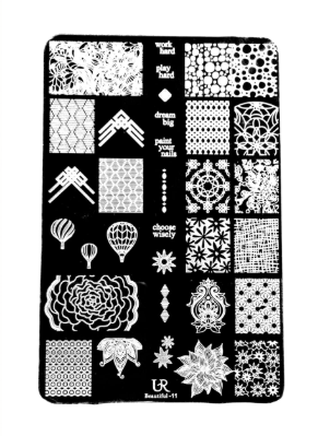 Placa de Stamping Rectangular Beautiful-11 Grande