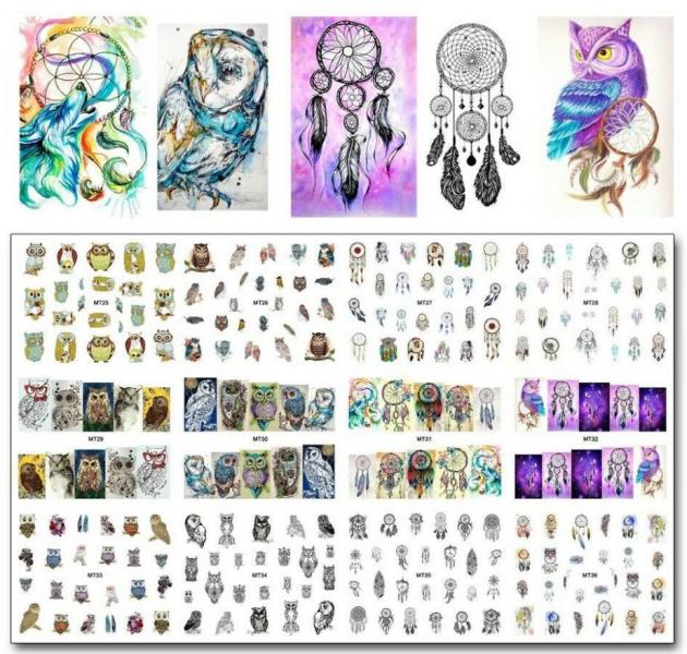 Sticker para U&ntilde;as  Decal de Agua 120 unidades