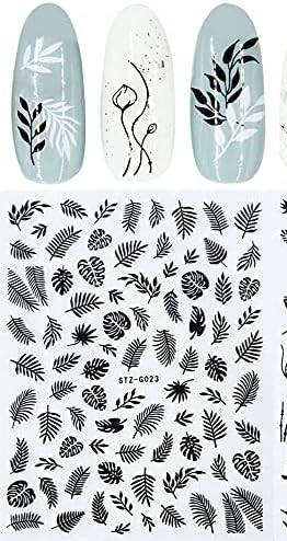 Sticker Hojas STZ-G023 Negras