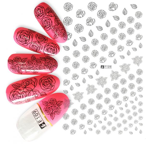 Sticker de Gel 3D para U&ntilde;as Negro