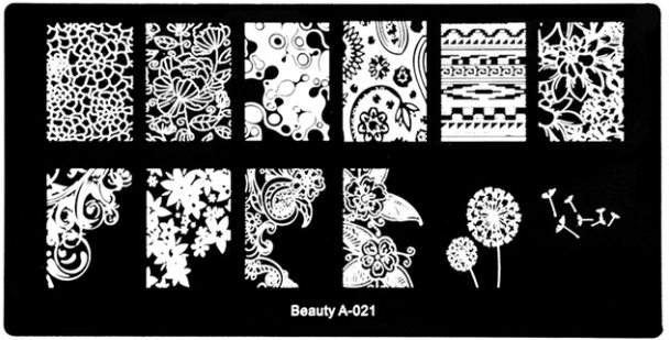 Placa o Sello de Stamping Rectangular Sin Base Mediana Mediana