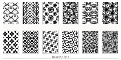 Placa de Stamping Rectangular Beauty A-018 Mediana