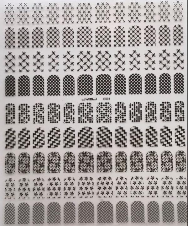 Sticker de Gel 3D para U&ntilde;as Negro