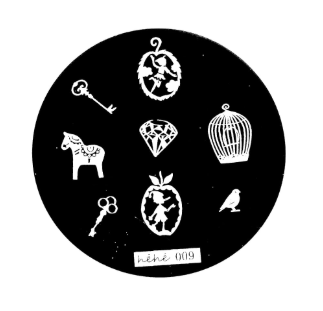 Placa de Stamping Redonda hehe-009 peque&ntilde;a