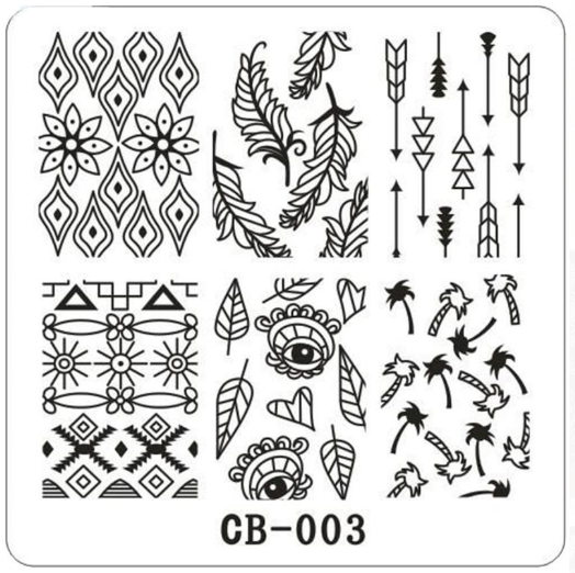Placa de Stamping Cuadrada CB-003 peque&ntilde;a