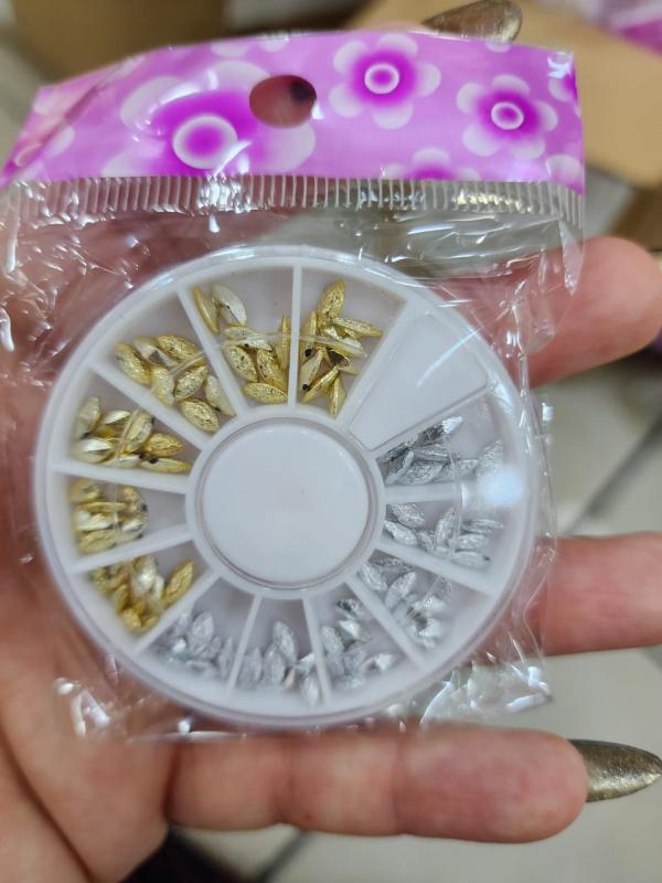 Carrusel, gota metalica para empotrar dorado y plateada