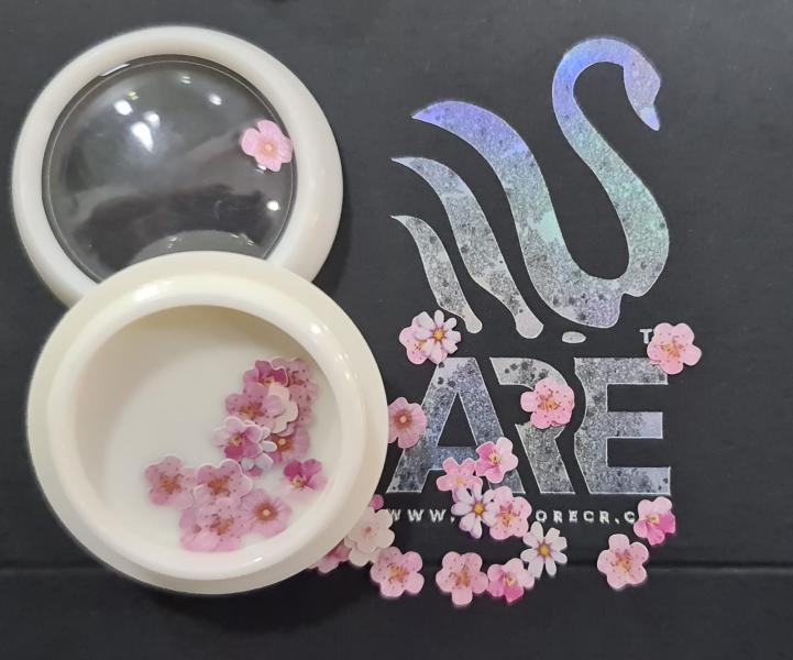 decoracion flores rosadas  papel encapsular