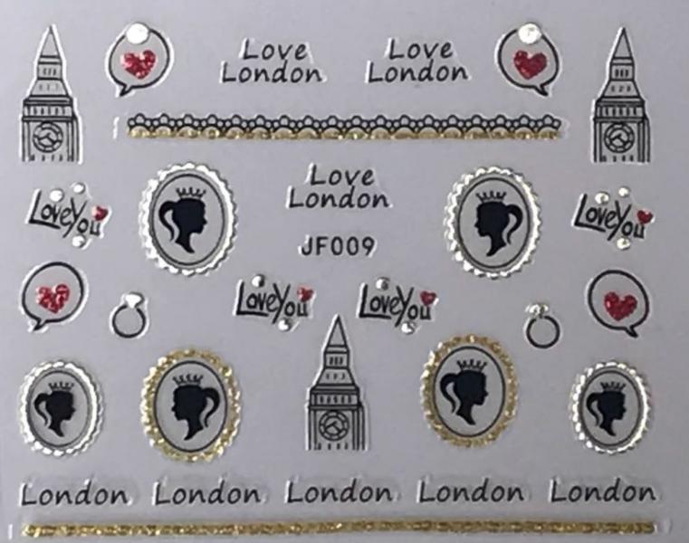 Sticker de Gel 3D para U&ntilde;as, London