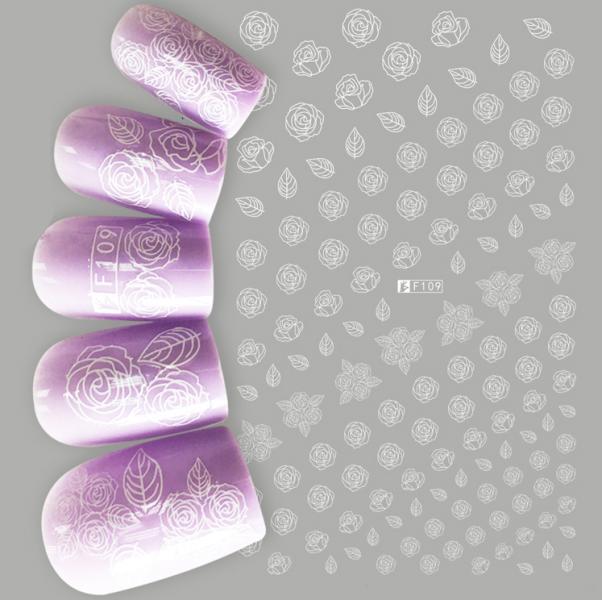 Sticker de Gel 3D para U&ntilde;as Blanco