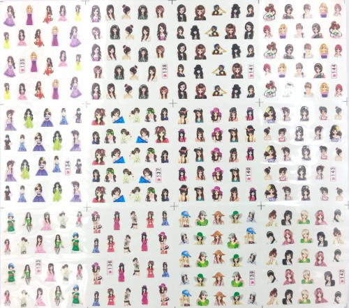 Sticker para U&ntilde;as  Decal de Agua 120 unidades