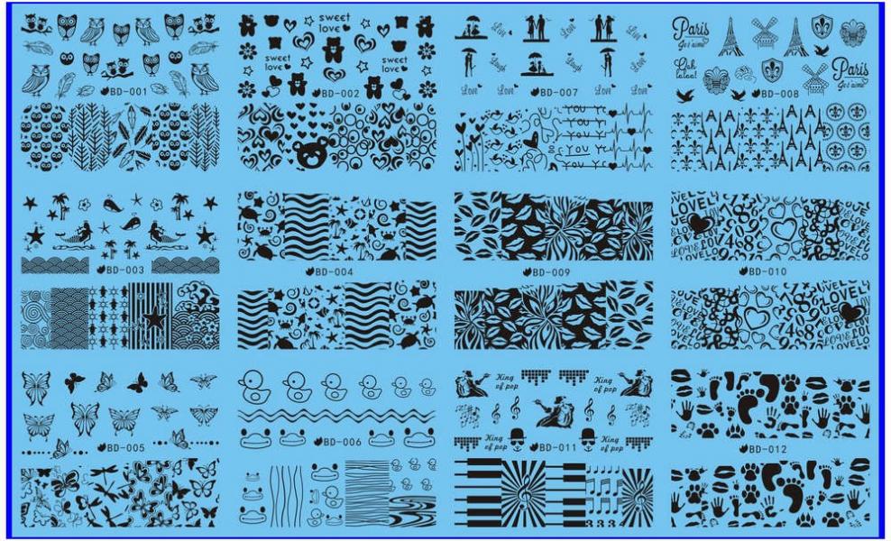 Sticker para U&ntilde;as  Decal de Agua 120 unidades