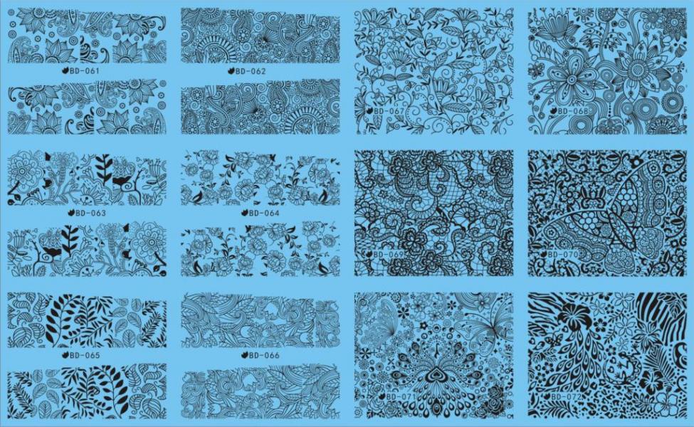 Sticker para U&ntilde;as  Decal de Agua 120 unidades