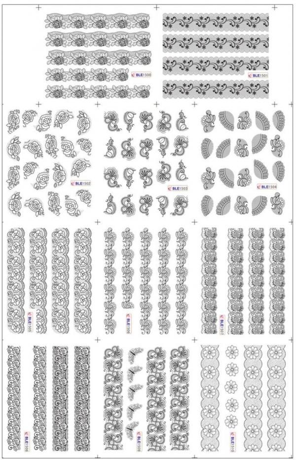 Sticker para U&ntilde;as  Decal de Agua 120 unidades