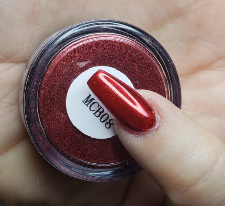 Polvo Chrome 10g MCB08 Rojo