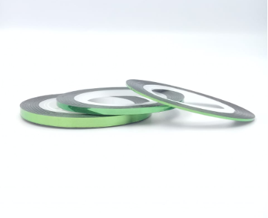 Kit de 3 Cintas 1mm, 2mm, 3mm Verde Metalico Liso