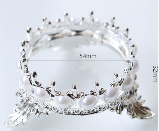 Corona de Metal Para Pinceles Plateado