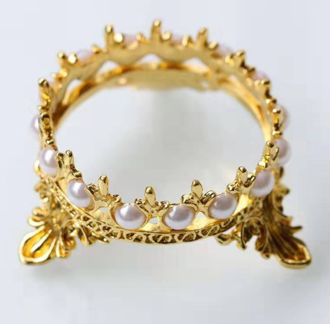 Corona de Metal Para Pinceles Dorado