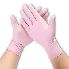 Guantes de Nitrilo Talla M Rosado