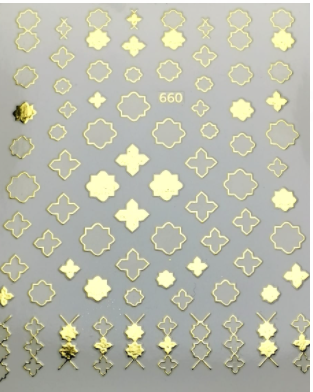 Sticker de Gel figuras 660 DORADO