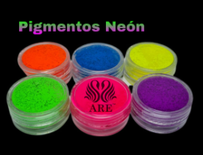 kit pigmento neon 6 colores