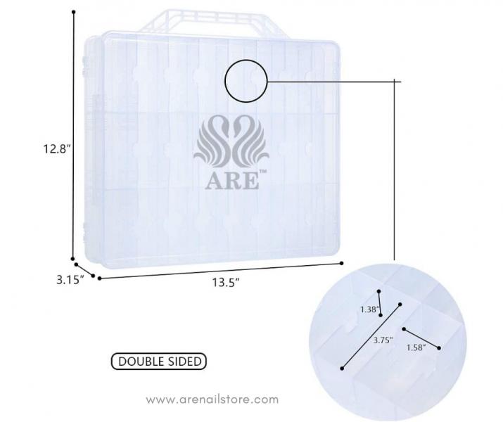 caja plastica para transportar esmaltes transparente