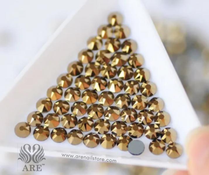 Cristales Dorado Claro Brillante