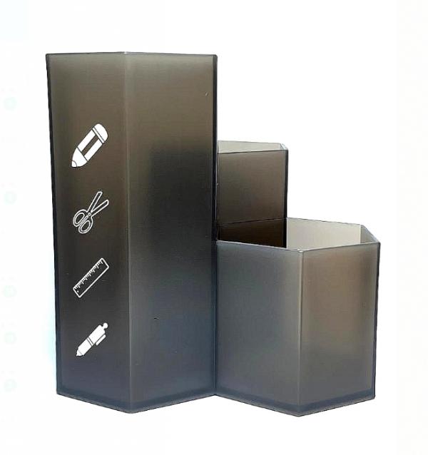 Organizador Porta Pinceles de Acrilico Negro