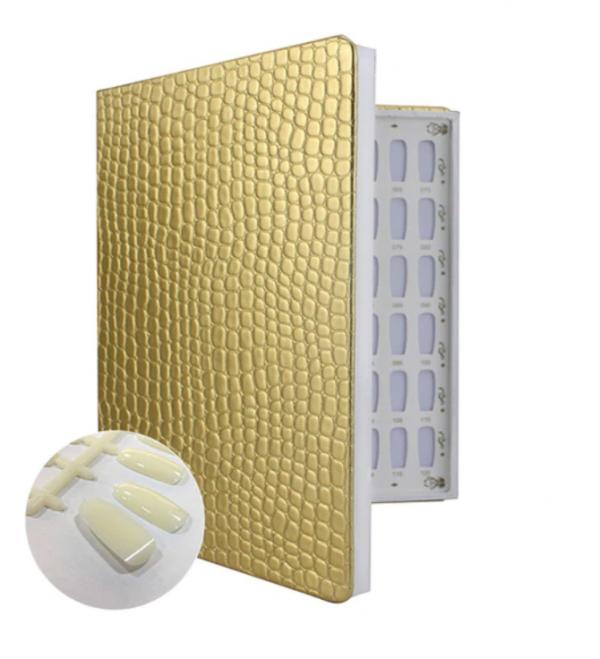 Mostrarios Plasticos Tipo Libro para Exhibir u&ntilde;as Dise&ntilde;adas Dorado