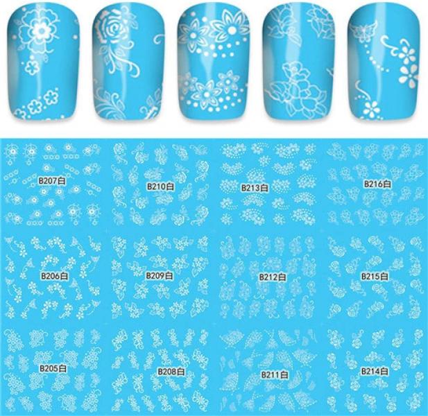 Sticker para U&ntilde;as  Decal de Agua B207 / B216 120 unidades