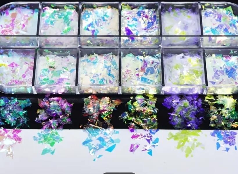 Coleccion Glitter 12 colores Blancos