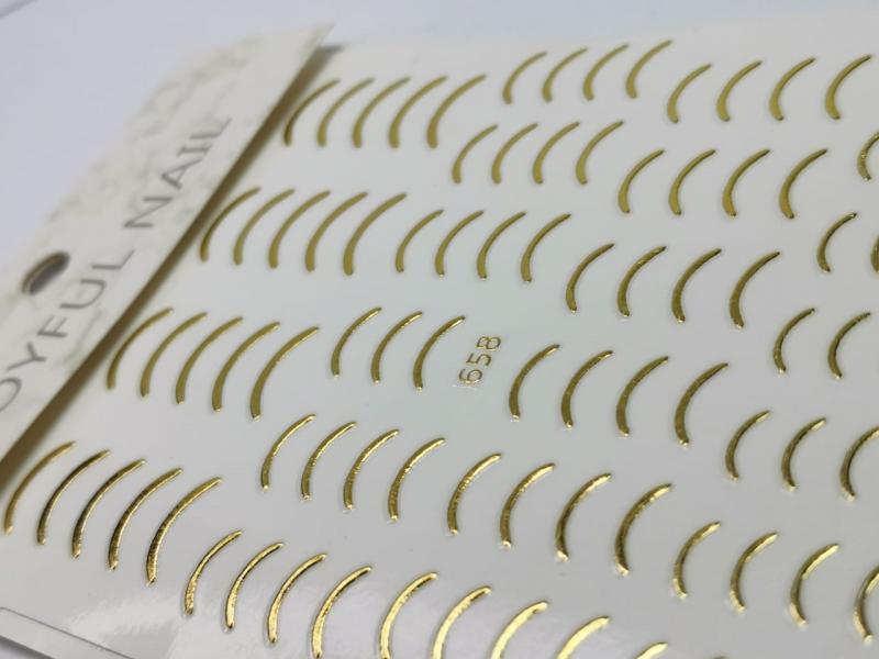 Sticker 3d Efecto Espejo dorado 658 para Puntas