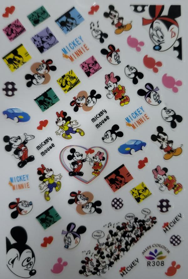 Sticker de Gel 3D para U&ntilde;as Mickey colores colores