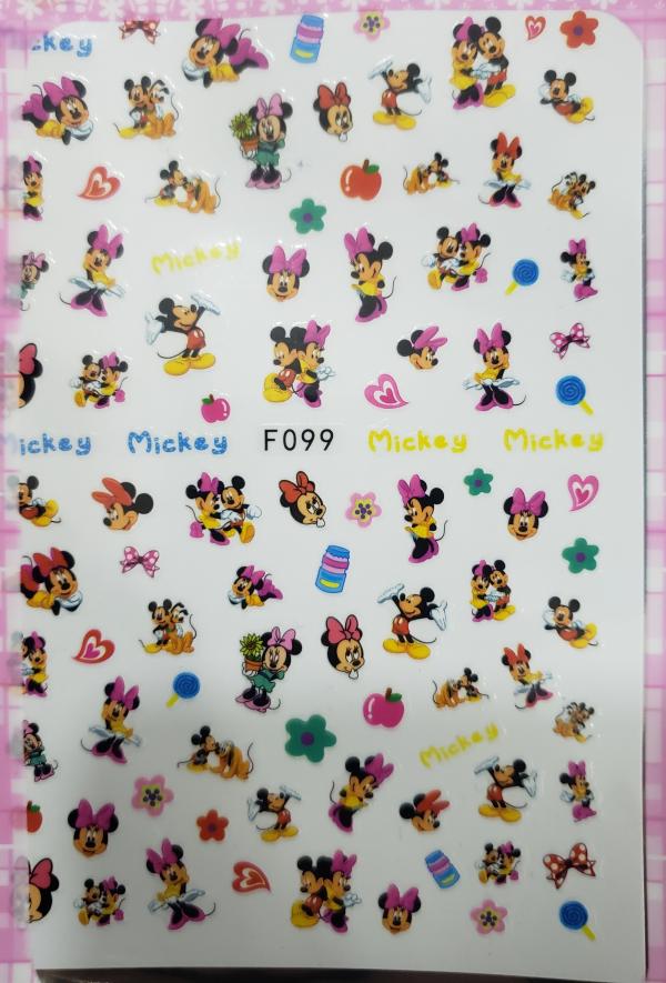 Sticker de Gel 3D para U&ntilde;as MINNIE manzanas colores