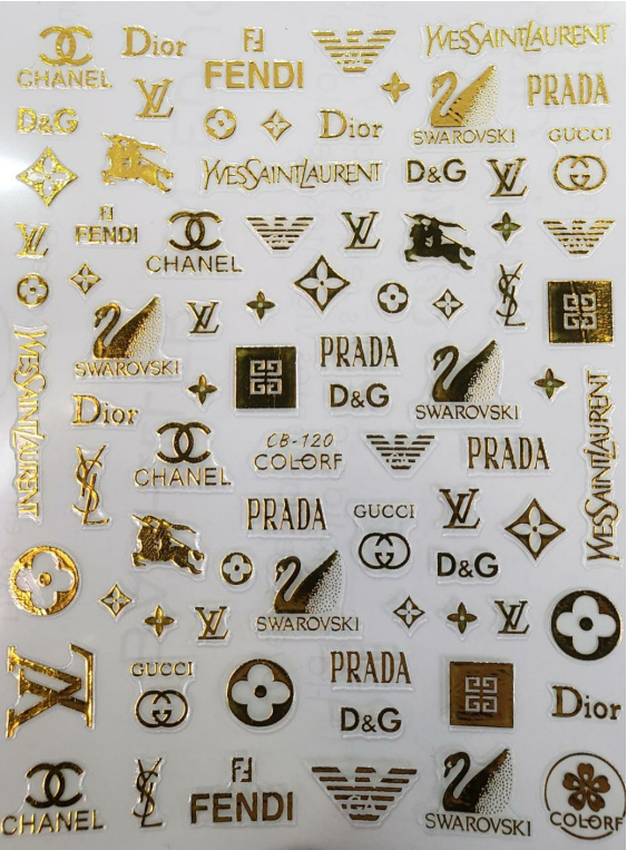 Sticker de Gel 3D para U&ntilde;as SWAROVSKI DORADO