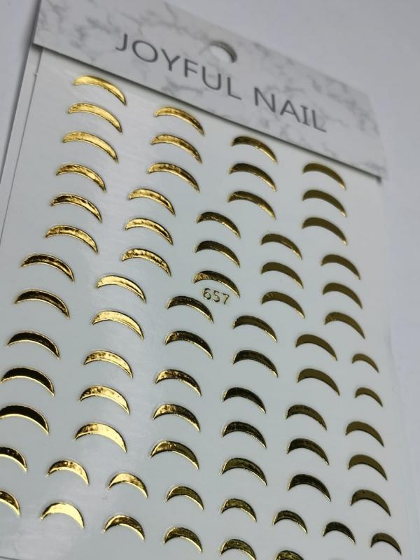 Sticker de Gel 3D PUNTA DORADA GRUESA